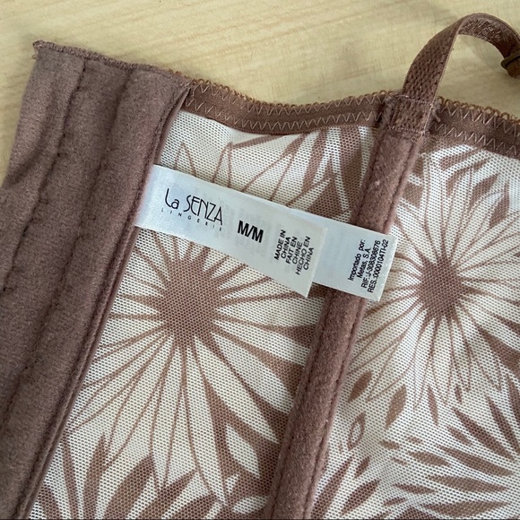 LA SENZA Brown Floral Corset Top -Size M - Picture 6 of 10